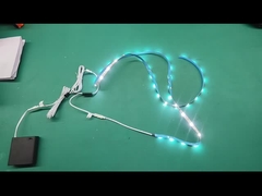 Personalize a tira do diodo emissor de luz da bateria com iluminação magnética do vestuário do interruptor