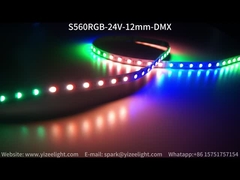 Lâmpadas de LED RGB digitais DMX512 60LEDs/M 12mm 14.4W/M 5050 Dream Color Led Strip
