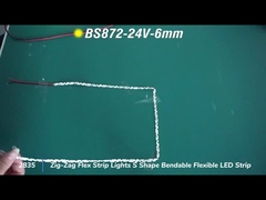 12V 24V 6mm 8mm 2835 Zig-Zag Flex Strip Lights Forma S Banda flexível flexível LED